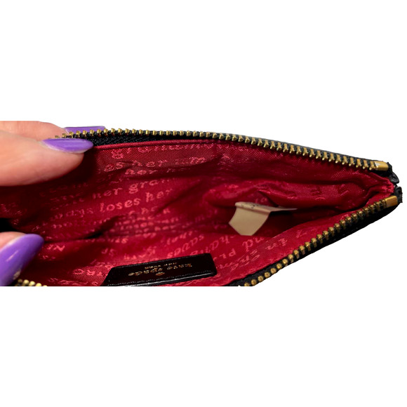 Kate Spade wristlet purse phone black white dots Easter gift mom teen girl - Picture 7 of 8